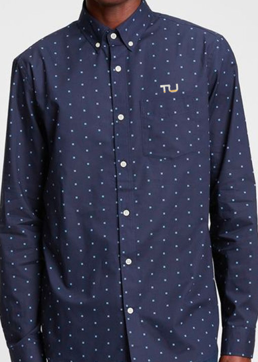 Košeľa popelínová classic fit modrá
