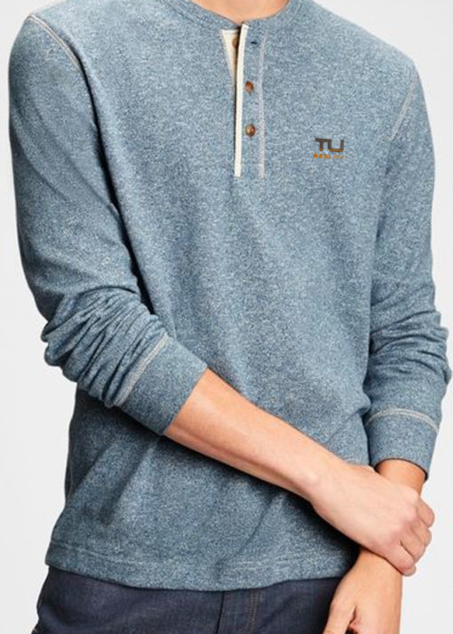 Tričko marled henley t-shirt
